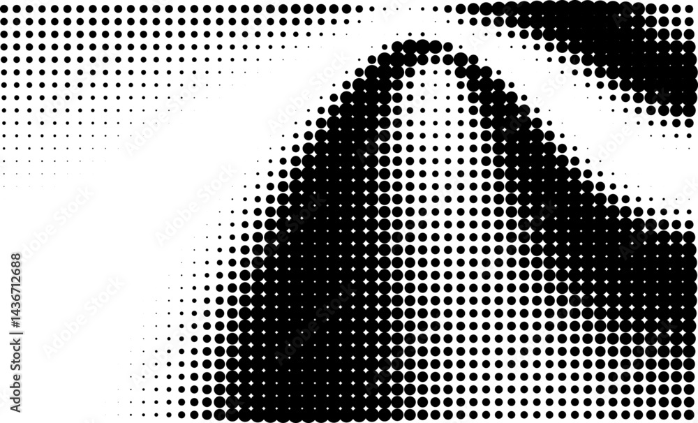 Leinwandbilder Black Halftone Dot Fade. Halftone background. Gradient half tone abstract wave with a dotted textured pattern. Black grunge speckle overlay texture. Retro pop art comic backdrop.