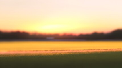 Fototapeta premium Tranquil sunset over an empty sports field, highlighting soft colors and dreamy shadows