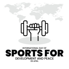 International Day of Sport for Development and Peace. Day of Sport For Development and Peace Vector Illustration. Suitable for greeting card poster and banner.	