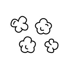 Popcorn outline doodle vector illustration