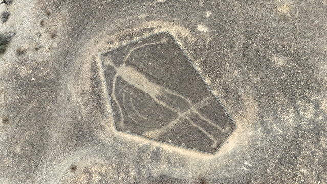 Drone image of Blythe Intaglio human figure