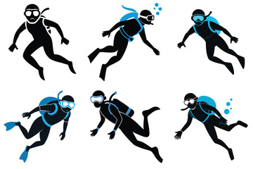 Scuba Diving Lifestyle Vector Illustration