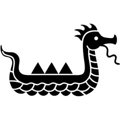 Creative Dragon Boat Icon Vector Illustration