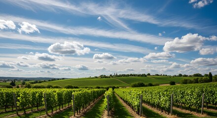 Blue Sky over Vineyard