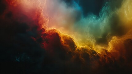 Fototapeta premium Cosmic Nebula in Vibrant Hues