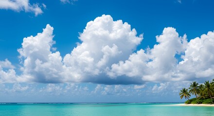 Fototapeta premium Blue Sky over Tropical Beach