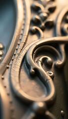 close up of a metal object with water drops