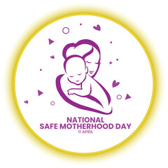 National Safe Motherhood Day
April 11th, Social Media Design Vector Templates, Family, Love, Home, Just Born 
