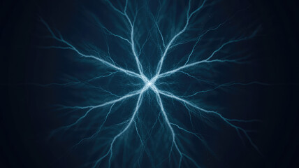 Abstract Energy Flow: An electrifying, abstract image of vibrant blue energy gracefully radiating across a dark backdrop, capturing the essence of power and innovation.