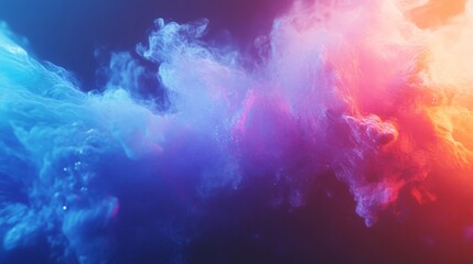 Fototapeta premium Abstract Colorful Nebula Background with Glowing Particles