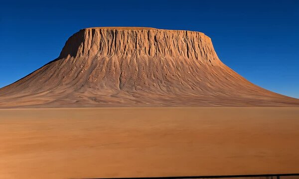 Solitary mesa in the desert