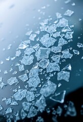 Naklejka premium close up of ice crystals on a table