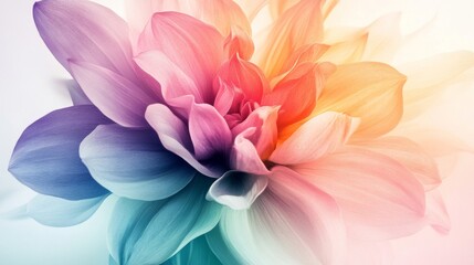 Colorful Dahlia Flower Macro Photography