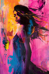 Vibrant Butterfly-Kissed Female Portraits – Modern Abstract Pop-Art Collection