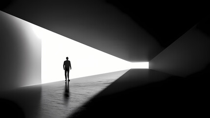 concept dark tunnel end