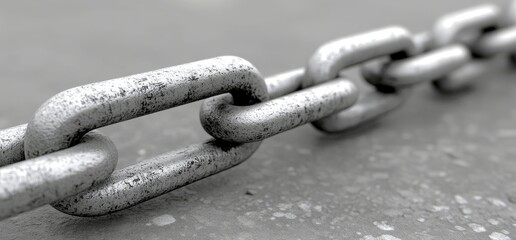 The photograph of metal chains woven together symbolizes strength, unity, and connection, making it an ideal representation for concepts of teamwork, security, or industrial themes