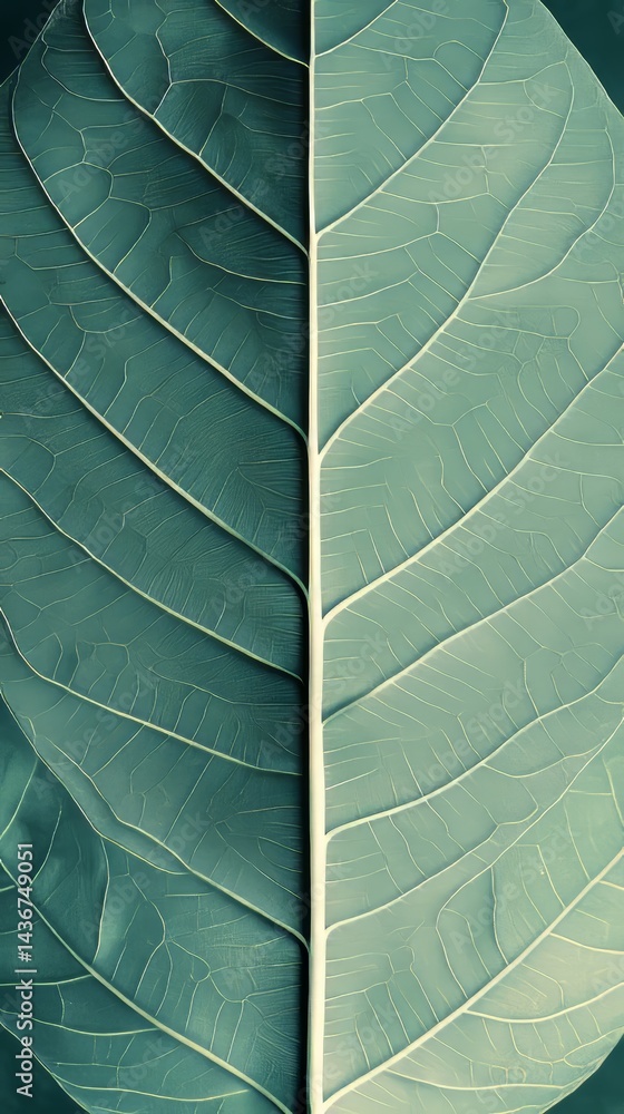 Poster a close-up view of detailed grey leaves creates a textured, botanical-inspired pattern, making it pe