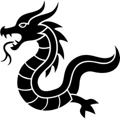 Creative Dragon Symbol Icon Vector Illustration | Mythical Creature Design for Fantasy, Culture, and Logo Projects