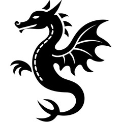 Creative Dragon Symbol Icon Vector Illustration | Mythical Creature Design for Fantasy, Culture, and Logo Projects