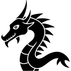 Creative Dragon Symbol Icon Vector Illustration | Mythical Creature Design for Fantasy, Culture, and Logo Projects