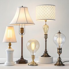 light bulb on white background