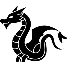 Creative Dragon Symbol Icon Vector Illustration | Mythical Creature Design for Fantasy, Culture, and Logo Projects