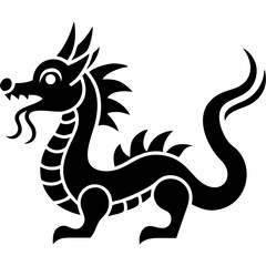 Creative Dragon Symbol Icon Vector Illustration | Mythical Creature Design for Fantasy, Culture, and Logo Projects