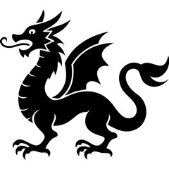 Creative Dragon Symbol Icon Vector Illustration | Mythical Creature Design for Fantasy, Culture, and Logo Projects