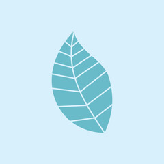 Palm leaf icon illustration Isolated on light green background. Green leaves. Illustration design elements with natural and floral themes for your design.