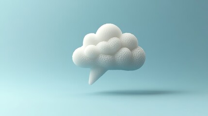 Whispering Foam, an illustration, showcases a white speech bubble with a transparent background, conveying the idea of whispering