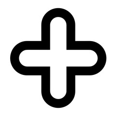 Obraz premium Plus shaped icon symbolizing health recovery boost and healing in gaming fantasy quests and RPG adventure