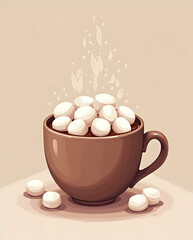 Hot Chocolate Mug with Marshmallows