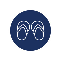 Slippers icon vector stock illustration