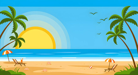 Obraz premium Bright beach ball resting on the sandy shore