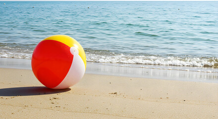 Obraz premium beach ball on the beach