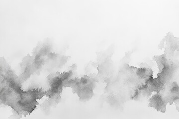 Abstract monochrome watercolor cloudscape