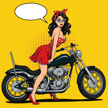 Pin Up Motorcycle」の写真素材 | 2,168件の無料イラスト画像