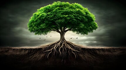 Tree of Life Symbolizing Interconnectedness and Nature's Harmony