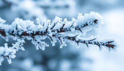 branch of a tree covered in snow