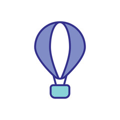Hot Air Balloon icon vector stock illustration