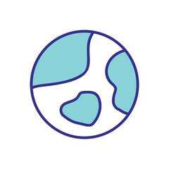 Earth icon vector stock illustration