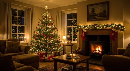 Cozy Christmas Living Room - Photo