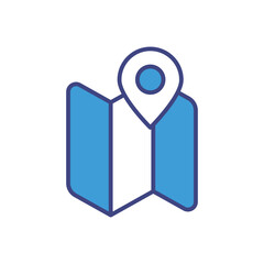 Map icon vector stock illustration