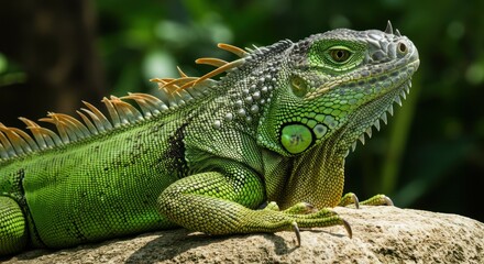 Fototapeta premium Green Iguana Photo