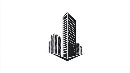 Cityscape Skyscrapers Logo Design