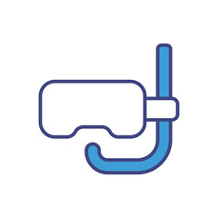 Snorkeling Gear icon vector stock illustration