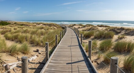 Wooden Boardwalk to the Beach (Photo)
