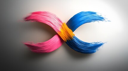 Vivid swirling paint strokes in vibrant colors creating a dynamic abstract design