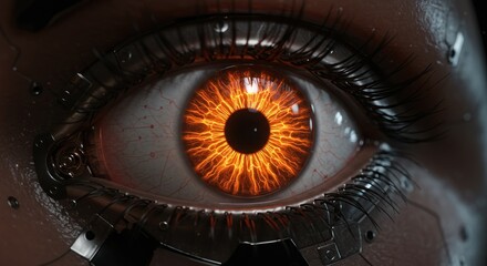 Futuristic Cyberpunk Eye - Illustration