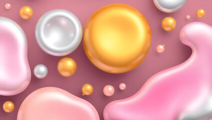 Colorful Abstract Bubbles Liquid Texture: Elegant and Trendy Background Art for Modern Design